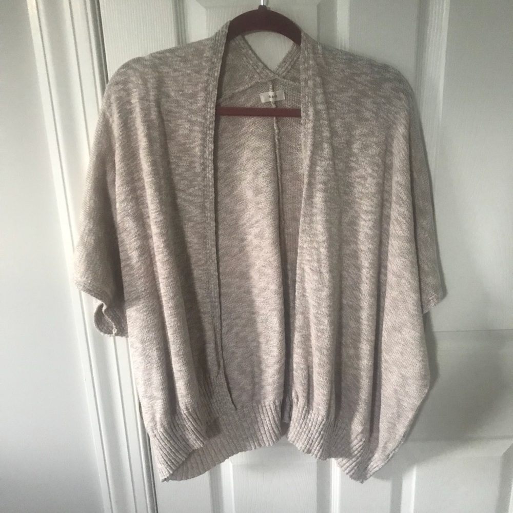 Oversized open front sweater